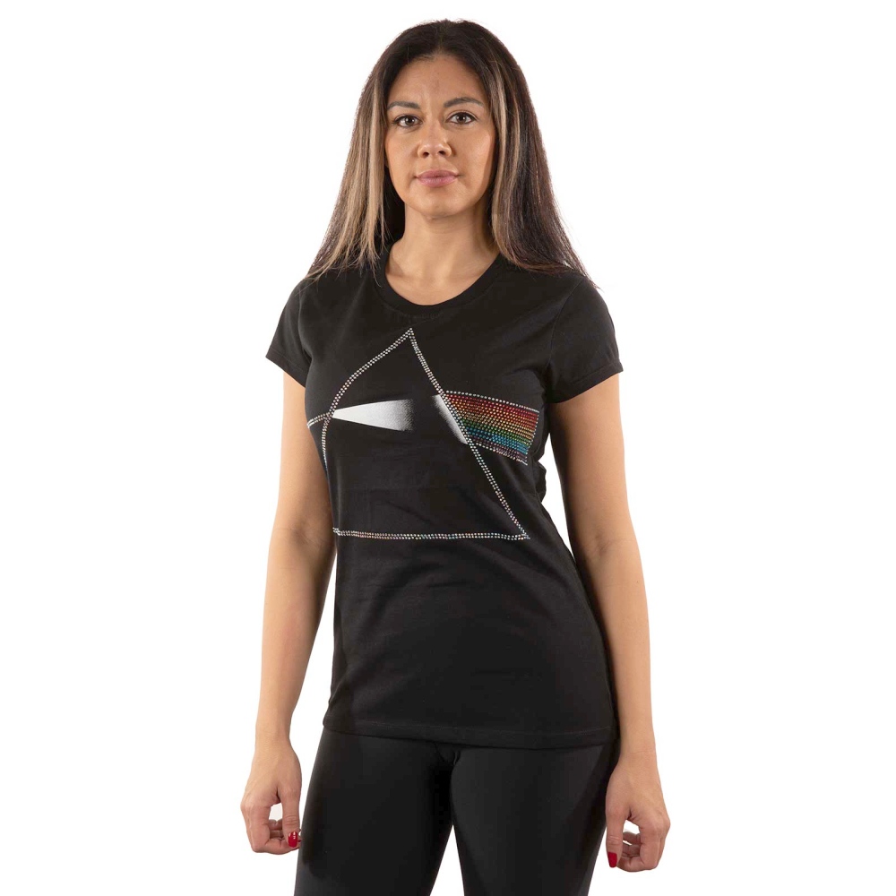 Pink Floyd - Dark Side Of The Moon Ladies Tshirt - Black